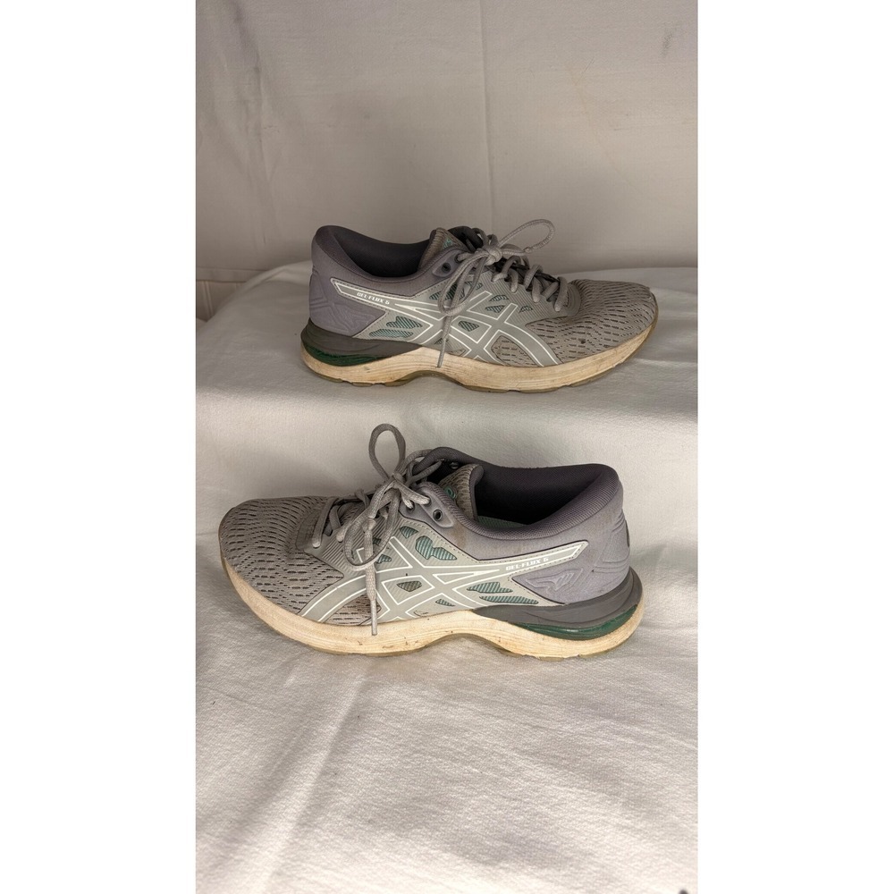 Asics Gel-Flux 5 Womens Running Shoes Grey Silver Teal T861N Size 7